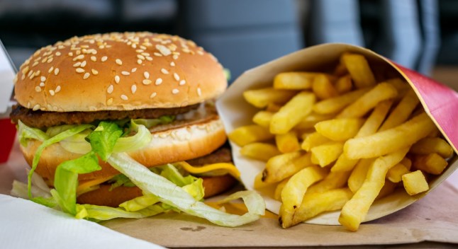 London. UK- 01.28.2021. A real life Big Mac and medium fries from a McDonald's restaurant.; Shutterstock ID 2114971259; purchase_order: -; job: -; client: -; other: