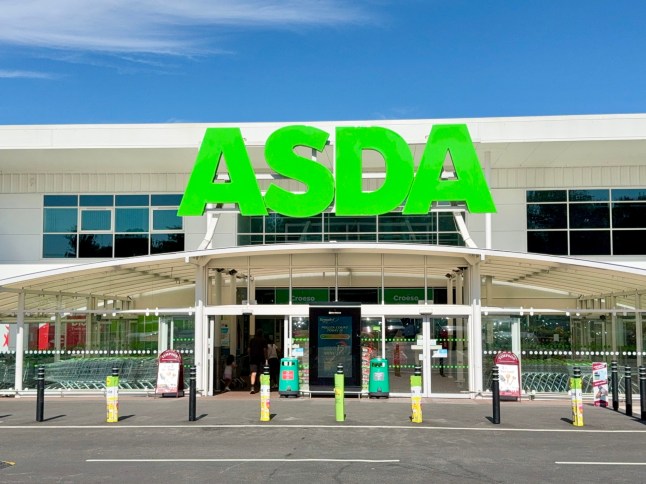 Cardiff, Wales - 8 July 2025: Front exterior view of the entrance to the ASDA superstore at Coryton on the outskirts of Cardiff