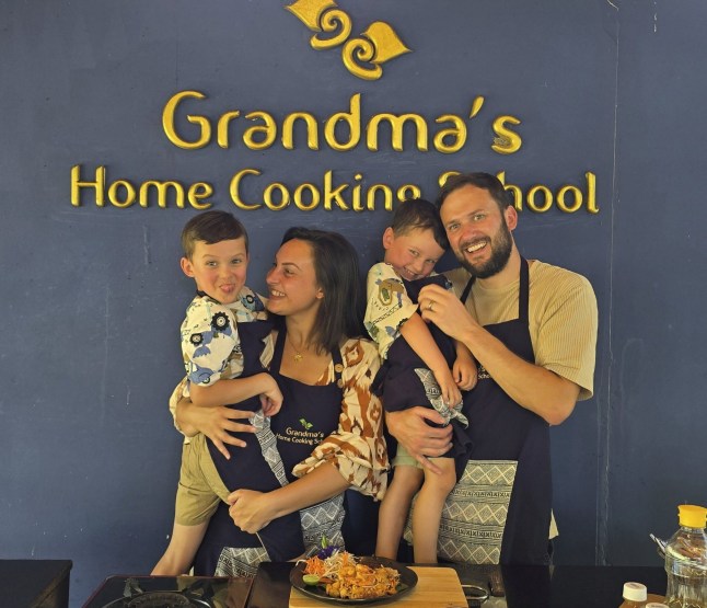 Ryan Blackley and wife Jess with sons Noah and Bodhi in Thailand. // A family of four have ditched the UK to travel the world with just two suitcases ? spending ?60 per day. Ryan Blackley, 35, and wife Jess, 34, headed out to Chang Mai, Thailand on February 24 2026 with sons Noah, six, and Bodhi, four. They had travelled together back in 2016 before having children and say they knew their future would "lie outside the UK". By renting out the two flats and family home they still own, the pair class themselves as retired and can fund their new lifestyle with the profits. Photo released 24/08/2026