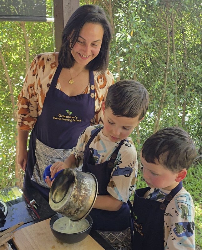 Jess with sons Noah and Bodhi in Thailand. // A family of four have ditched the UK to travel the world with just two suitcases ? spending ?60 per day. Ryan Blackley, 35, and wife Jess, 34, headed out to Chang Mai, Thailand on February 24 2026 with sons Noah, six, and Bodhi, four. They had travelled together back in 2016 before having children and say they knew their future would "lie outside the UK". By renting out the two flats and family home they still own, the pair class themselves as retired and can fund their new lifestyle with the profits. Photo released 24/08/2026